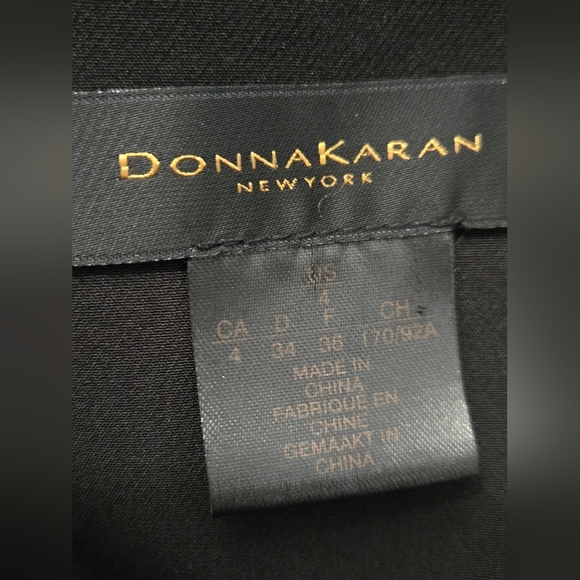 DONNA KARAN Hi Lo Ruffled Bottom Black Peplum Blazer. Size 4 - Picture 10 of 14